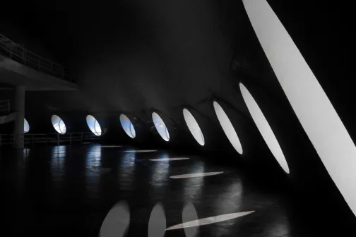 interior of modern building
