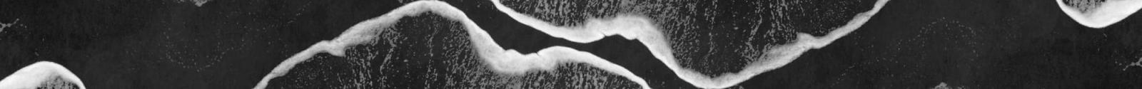 Black and white photograph of tree branches covered in snow creating horizontal wavy lines