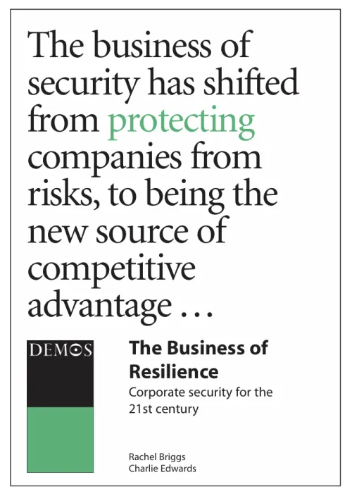 The Business of  Resilience Cover